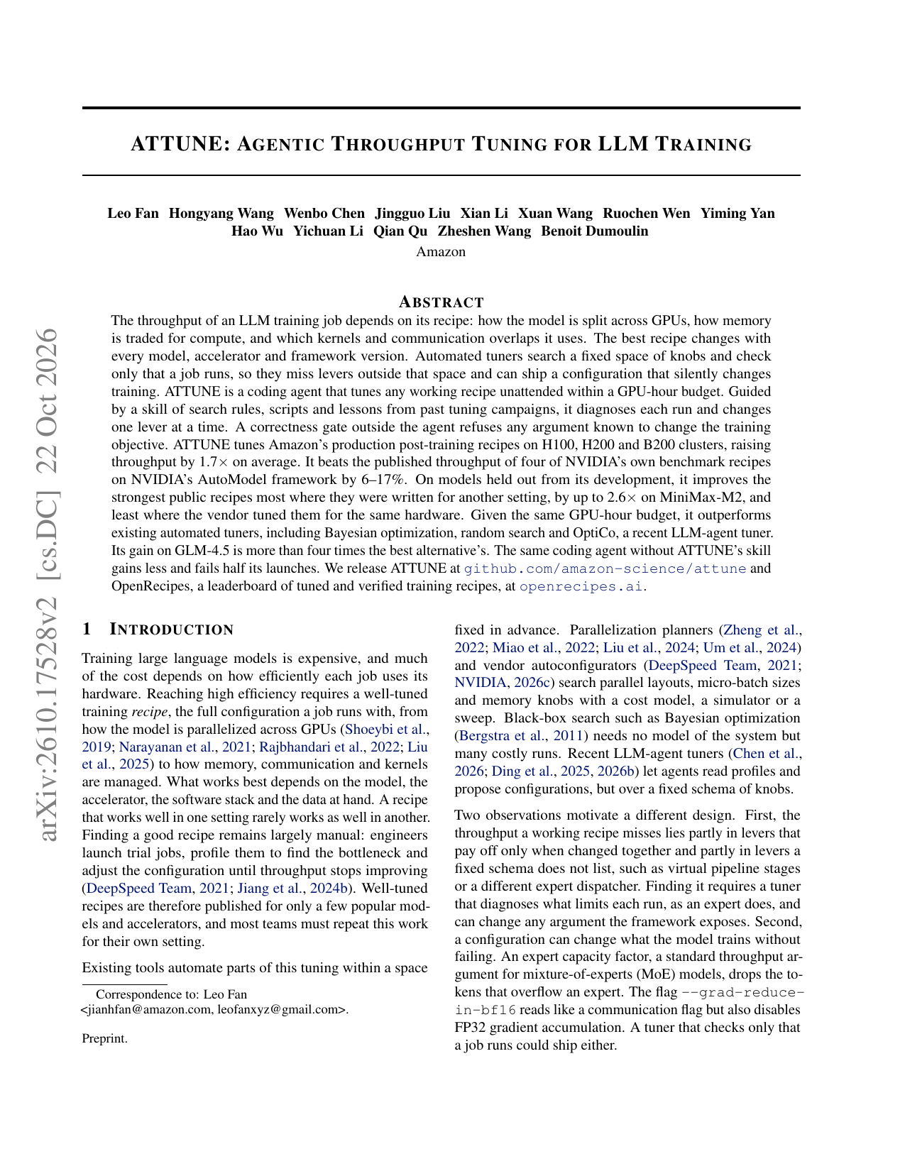 ATTUNE title page.