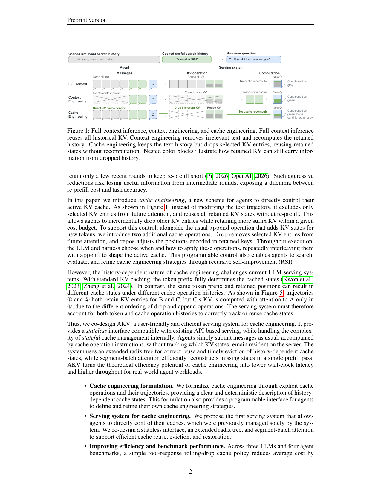 上下文工程 vs 缓存工程（PDF）。